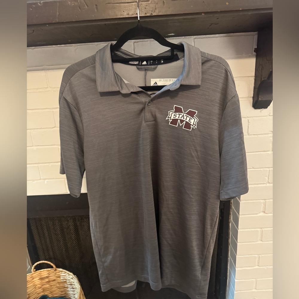 Adidas Charcoal Men's Polo Shirt